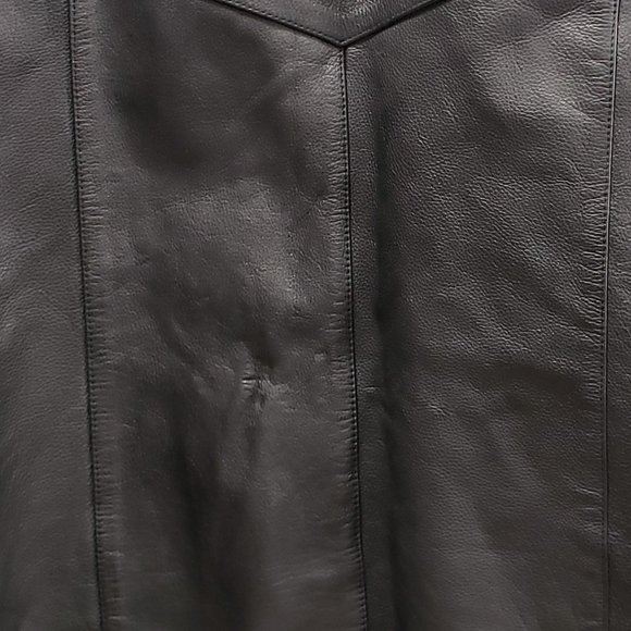 Interstate Leather Black Biker Motorcycle Vest 4XL-T - Picture 4 of 14